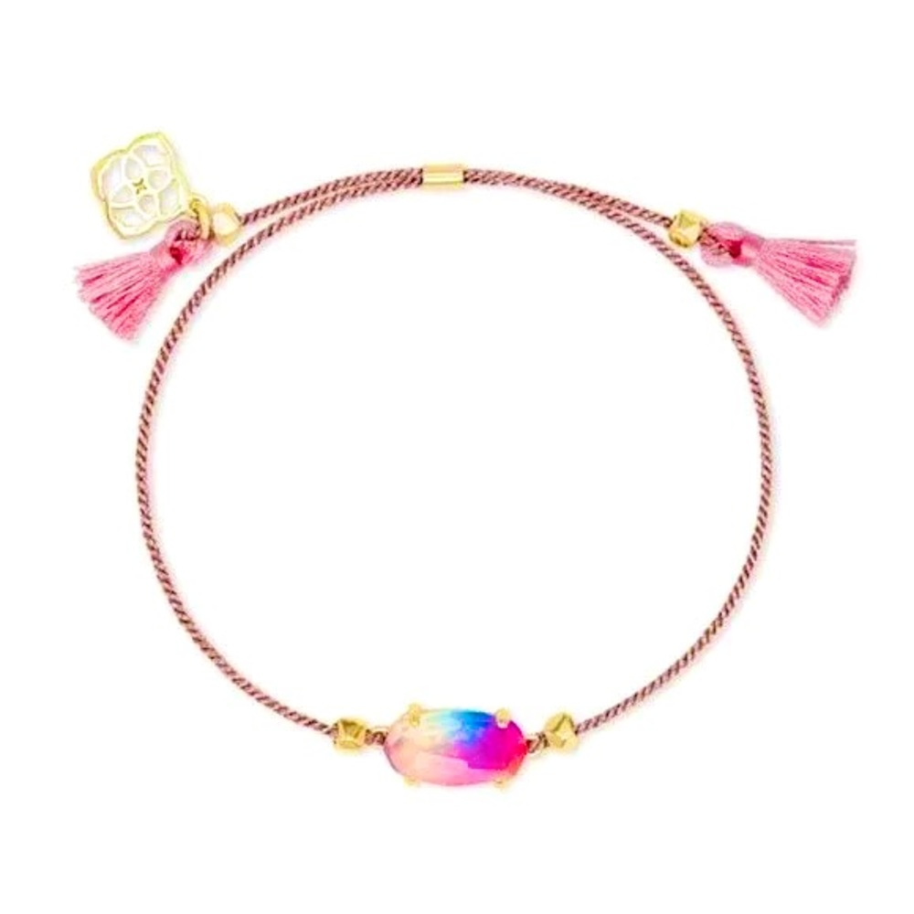 Kendra Scott Everlyne Pink Cord Friendship Bracelet in Watercolor Illusion